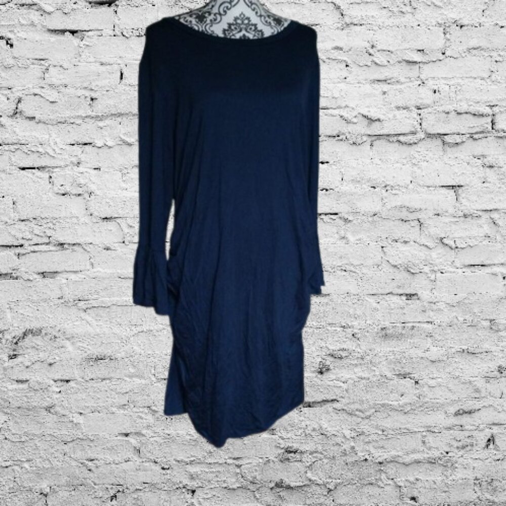 Flutter & Kick Navy Blue Maternity Dress Soft Easy Wear NWT Size XXL